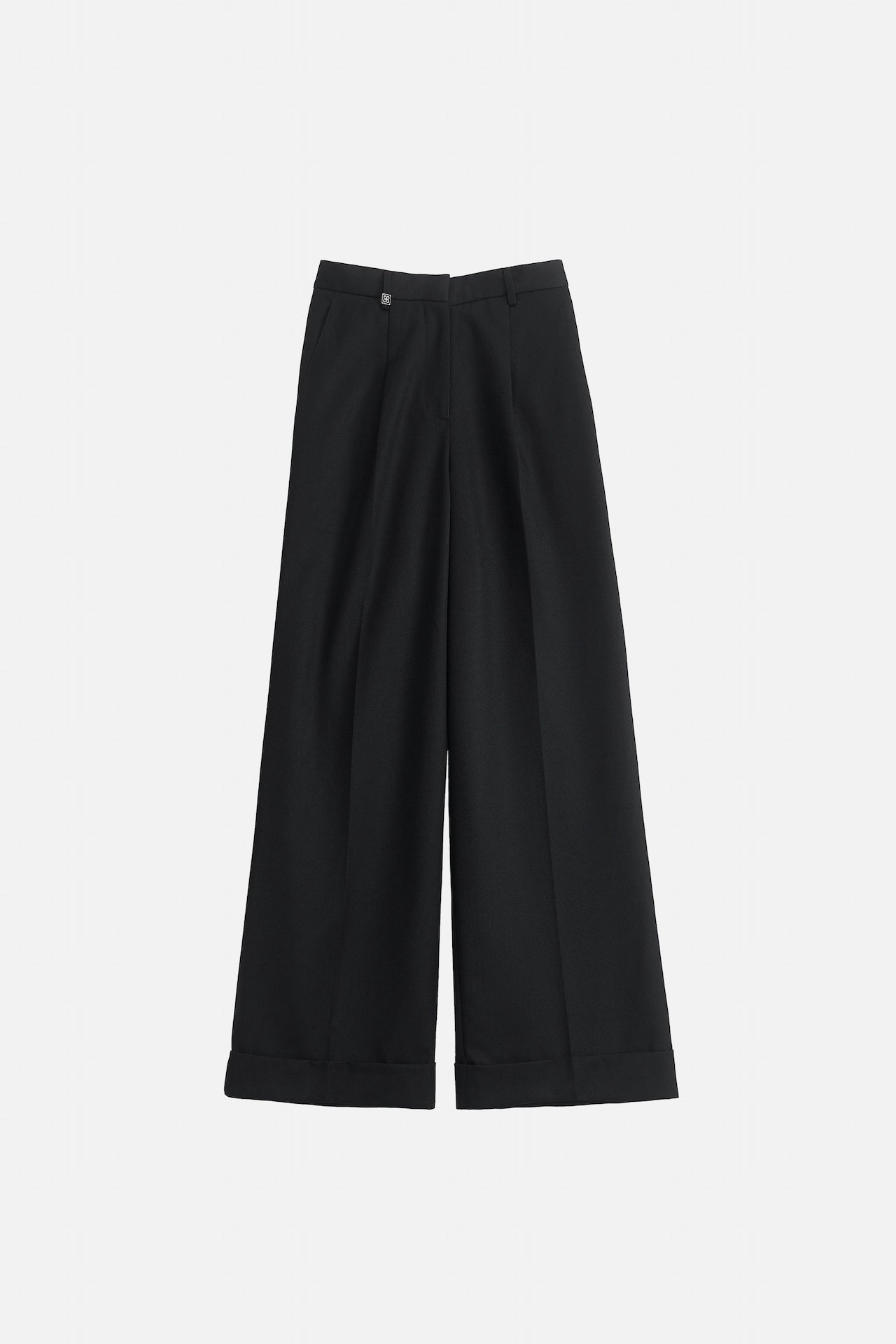 WOOL PLEATED TROUSERS