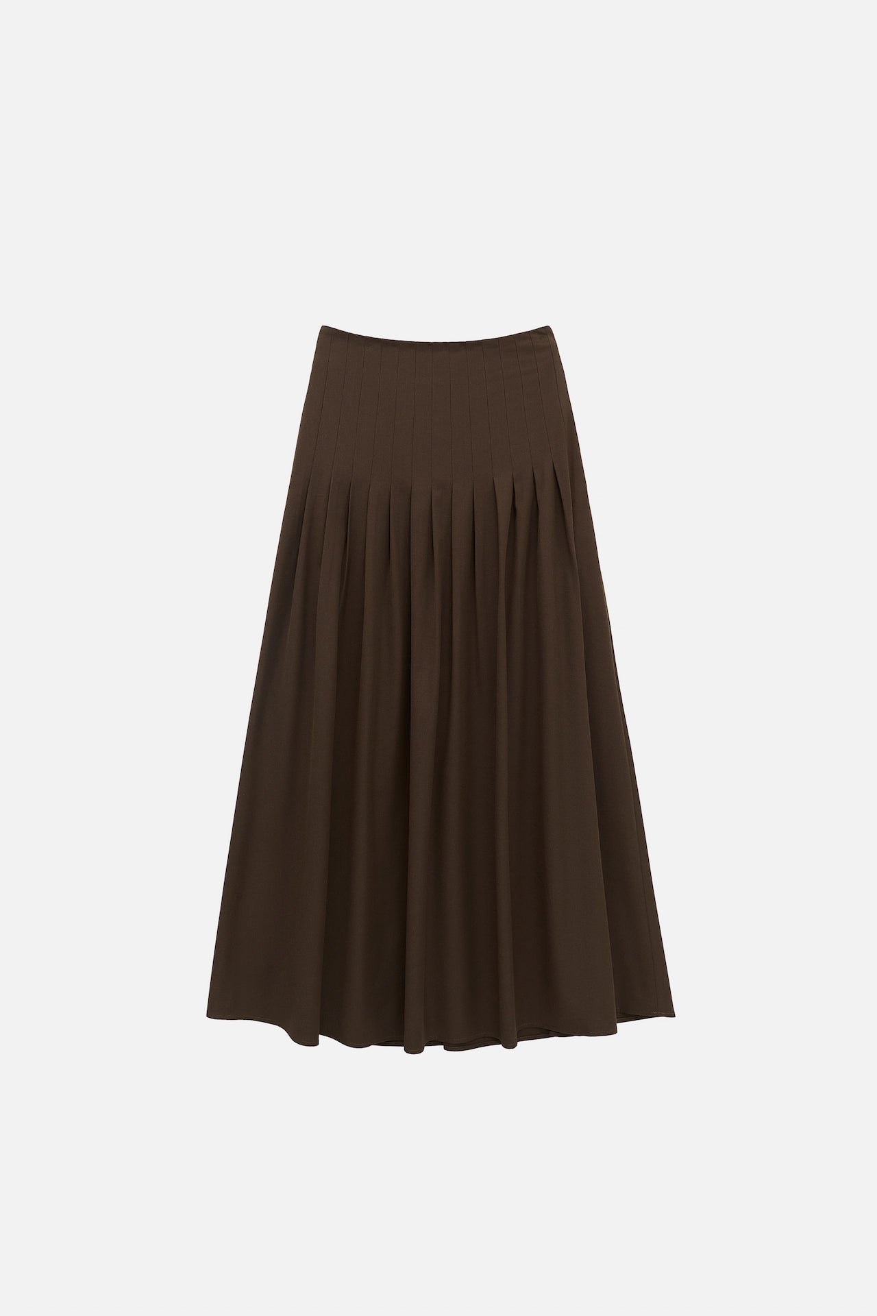 WOOL PLEATED SKIRT