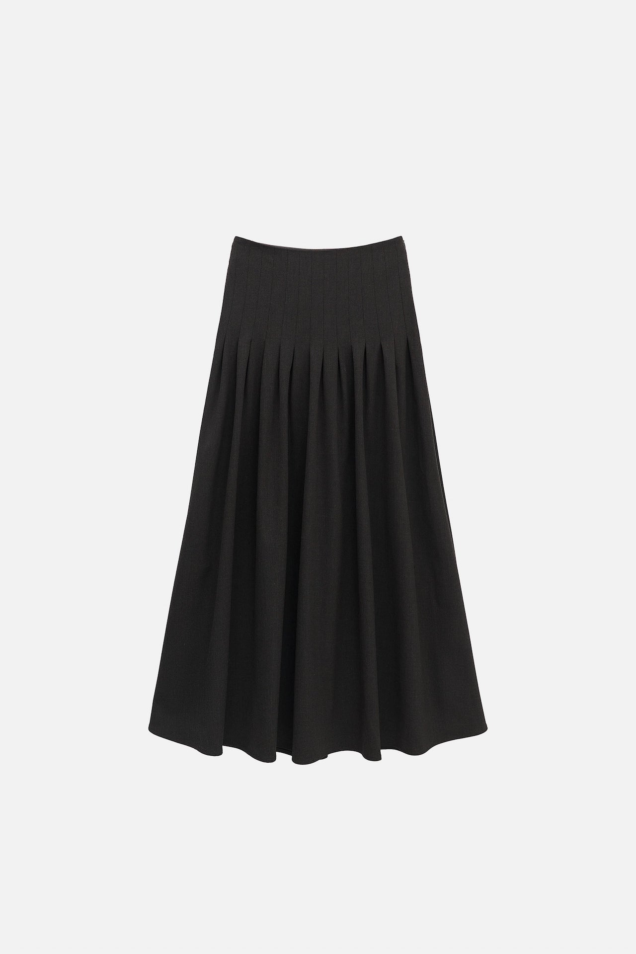 WOOL PLEATED SKIRT