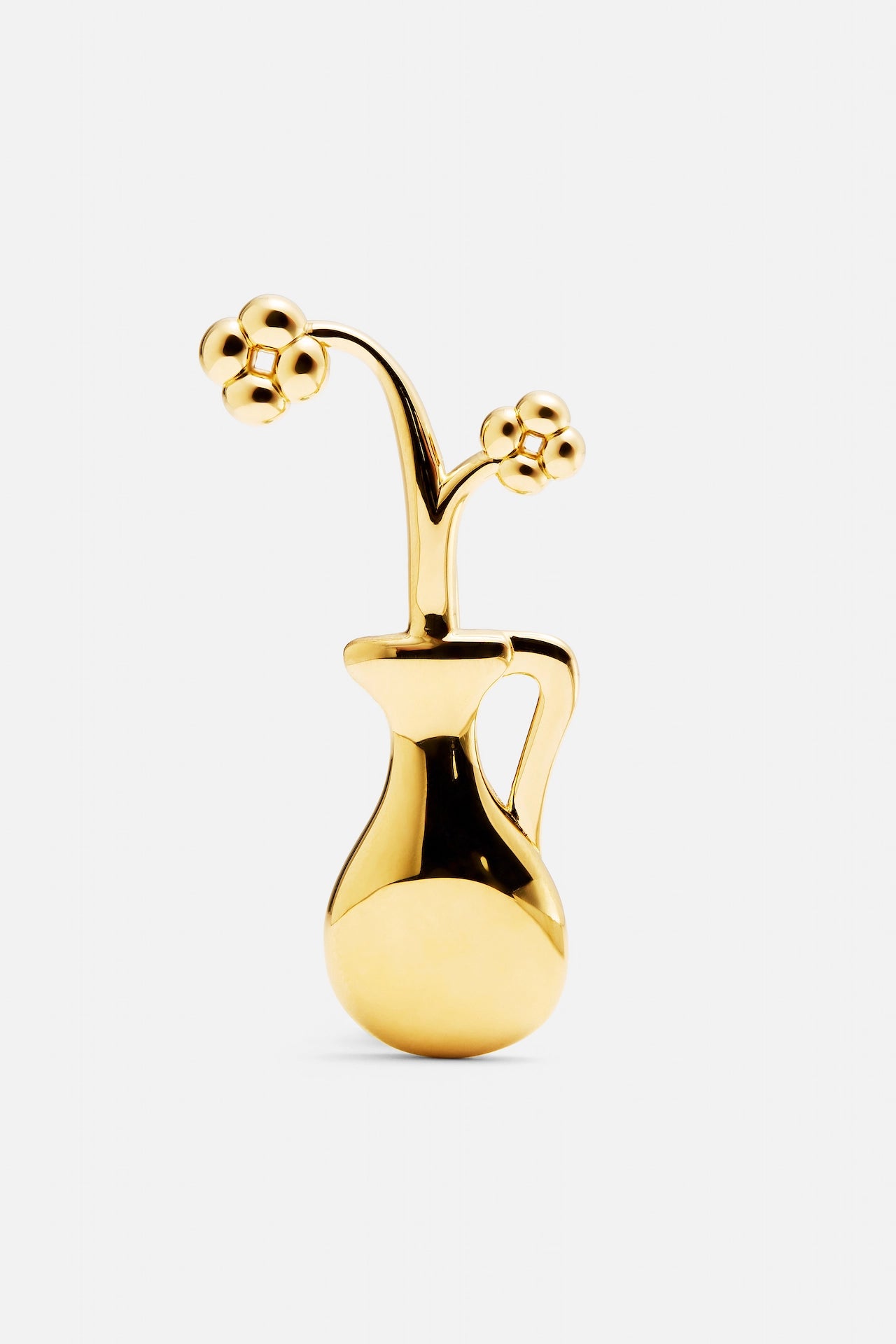 Marshmallow Flower Vase Brooch
