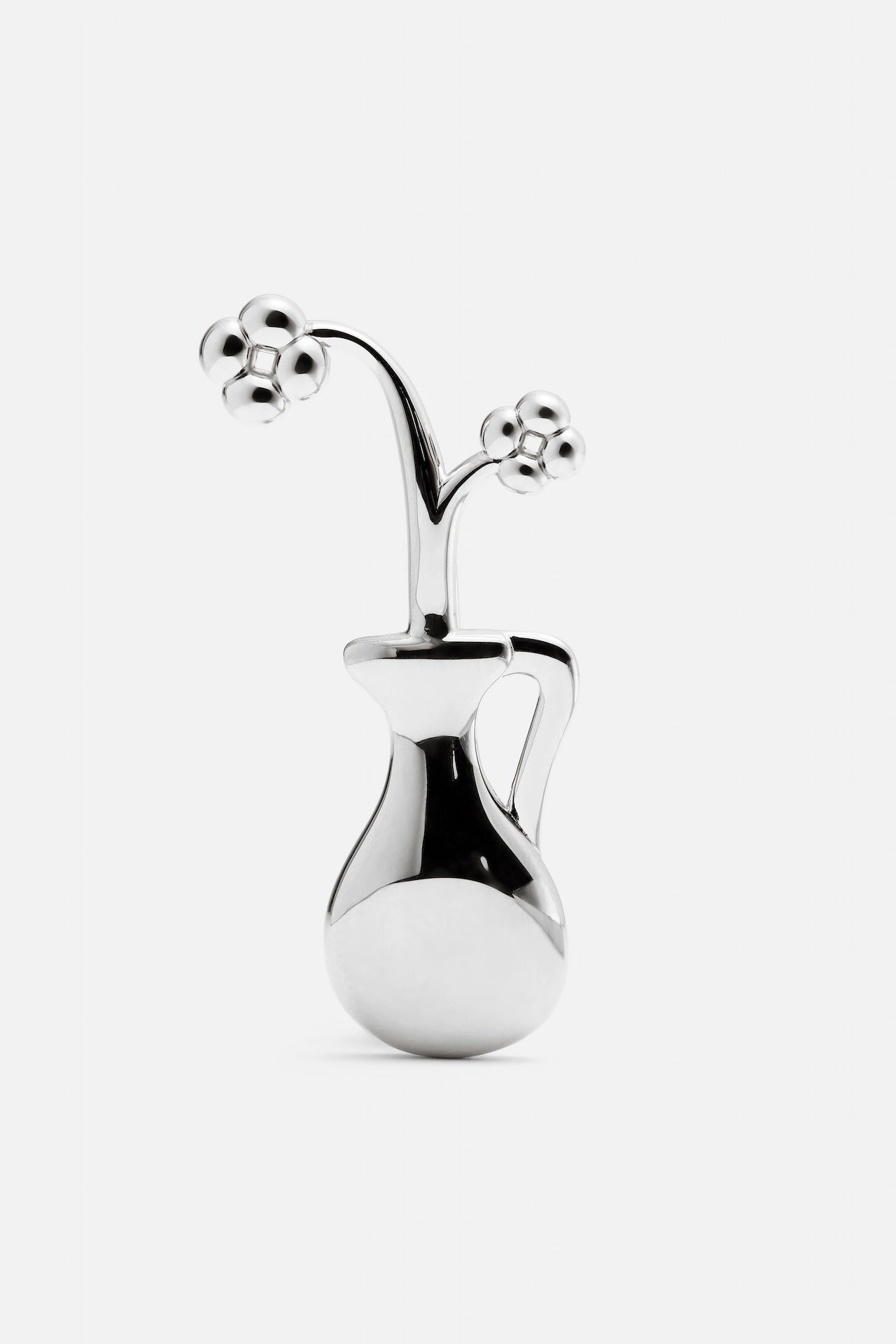 Marshmallow Flower Vase Brooch
