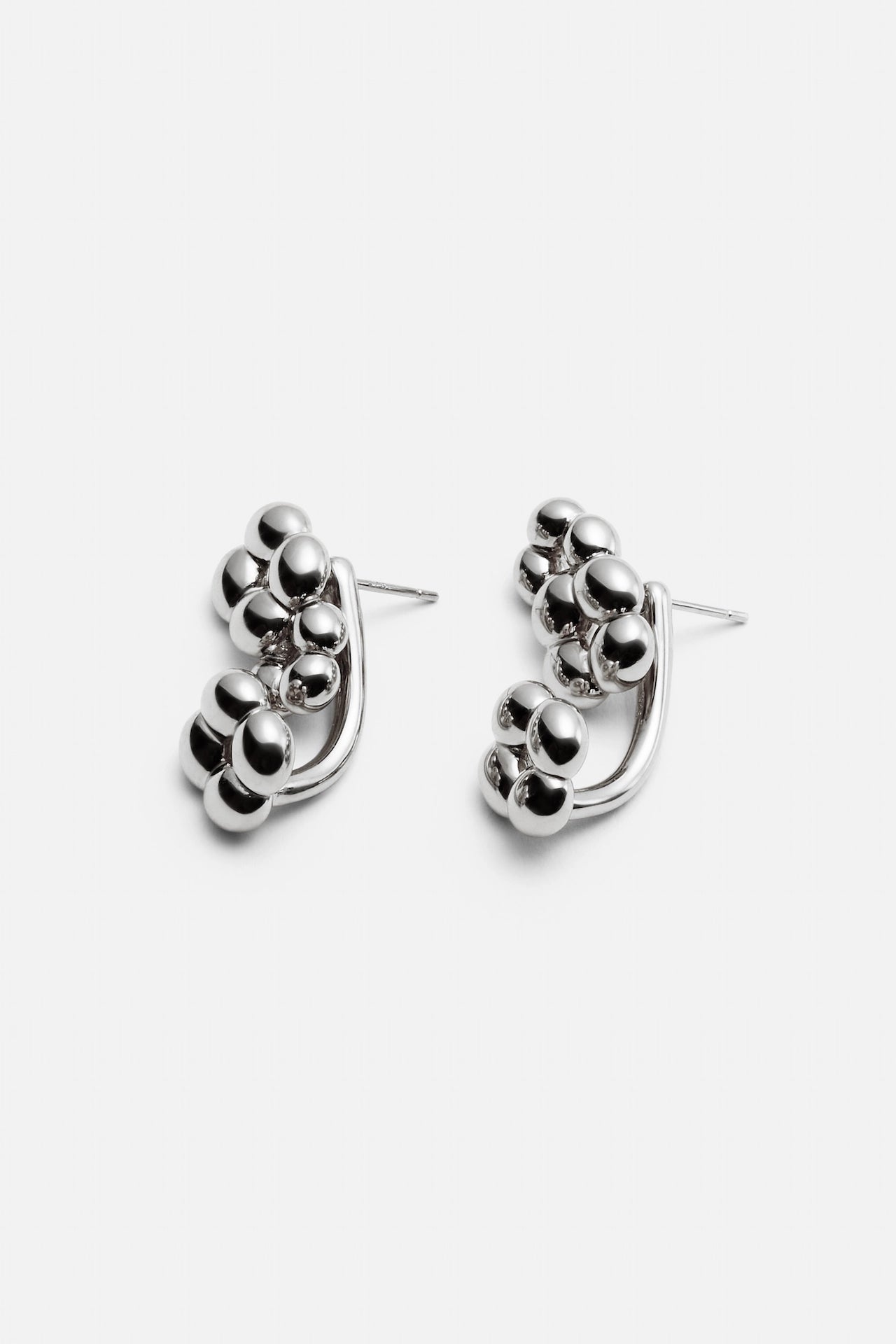 Triple Marshmallow Flower Earrings