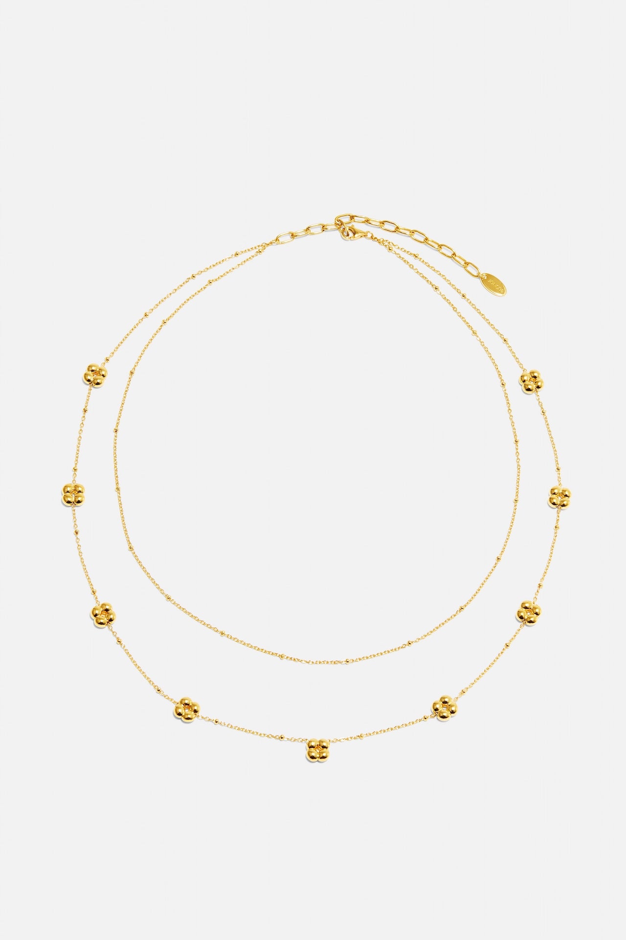 Marshmallow Flower Layered Necklace