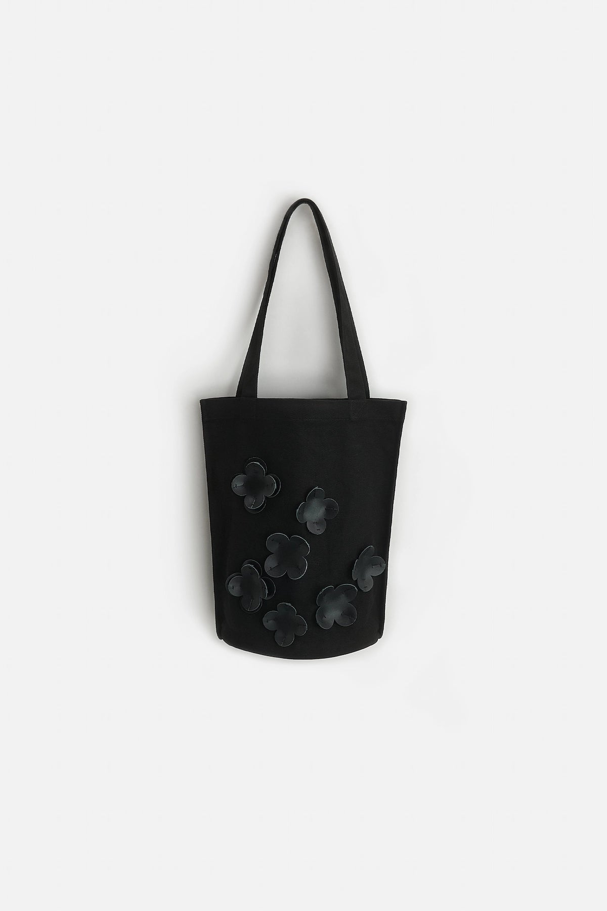 LEATHER FLOWER TOTE BAG