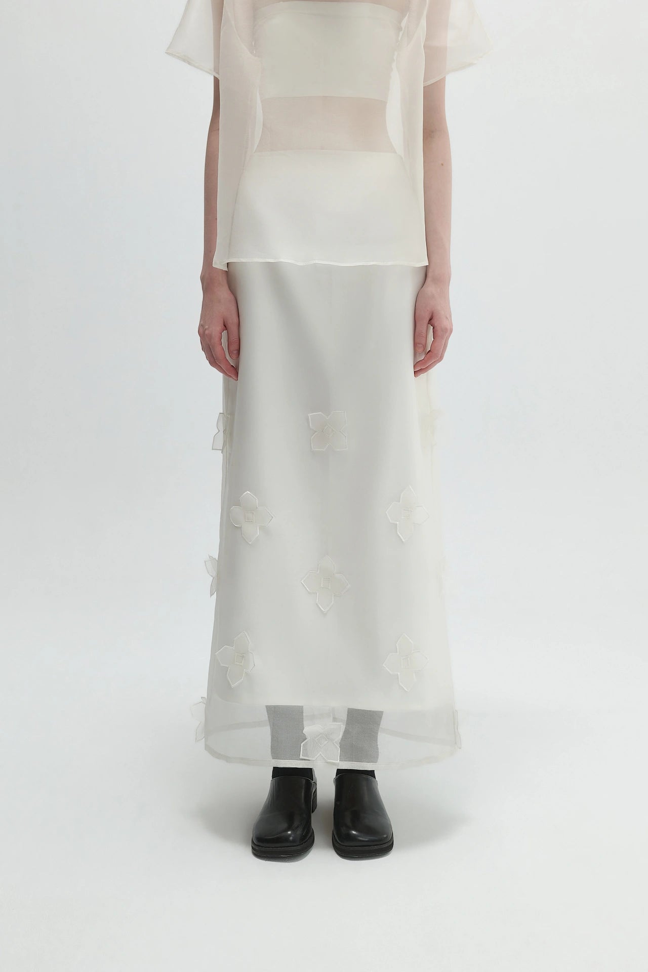 EMBROIDERED SILK SKIRT