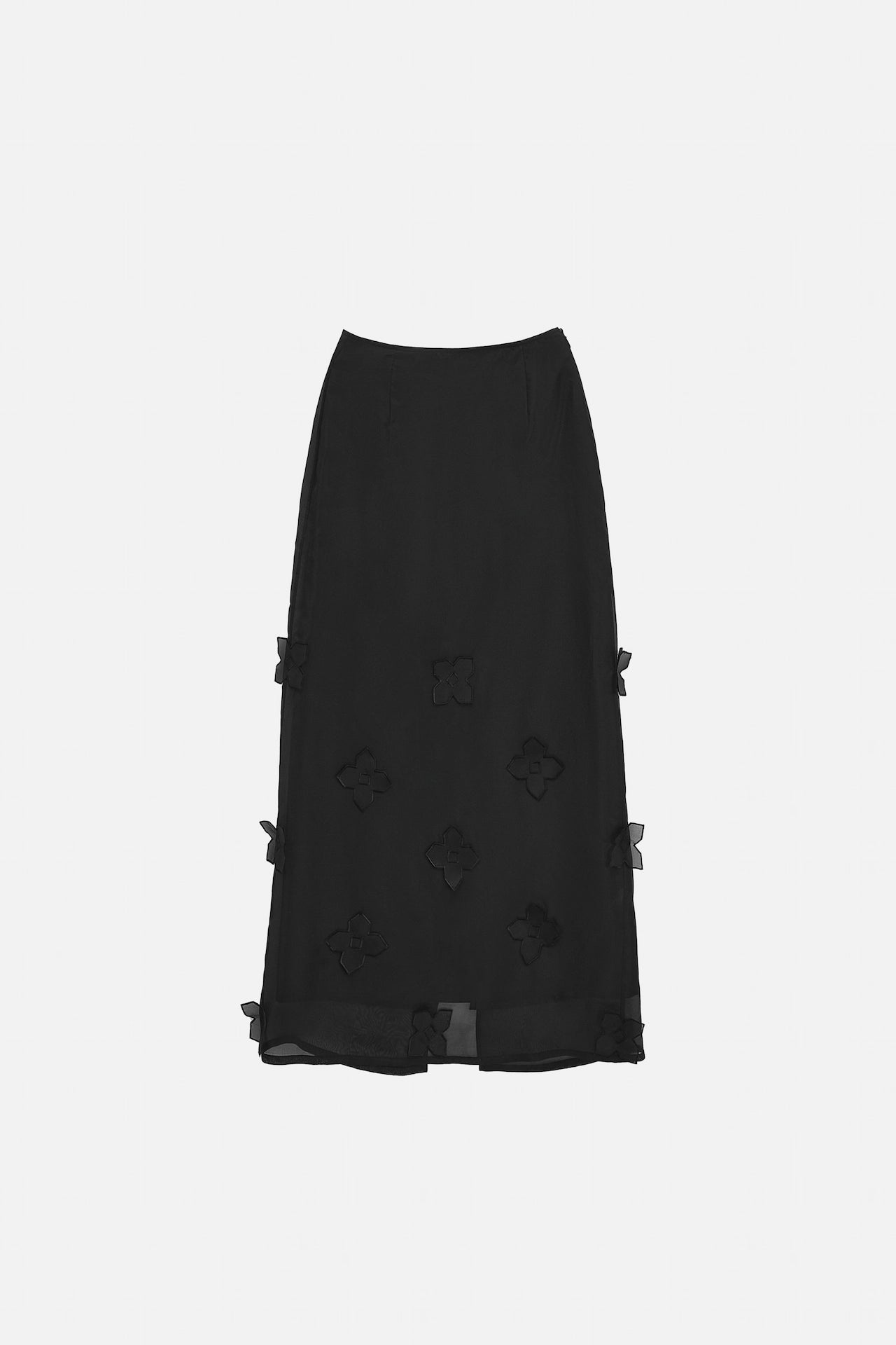 EMBROIDERED SILK SKIRT