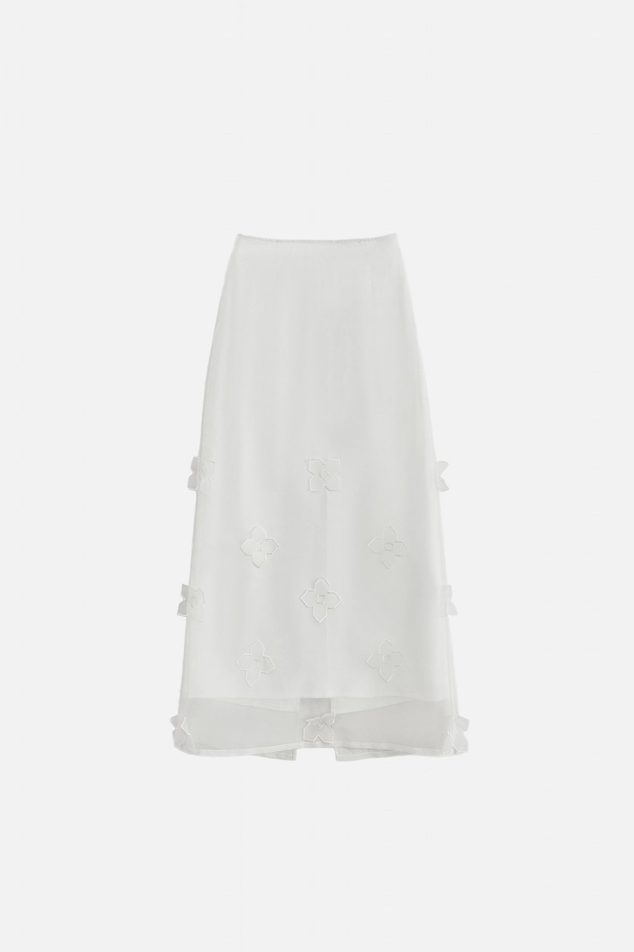 EMBROIDERED SILK SKIRT