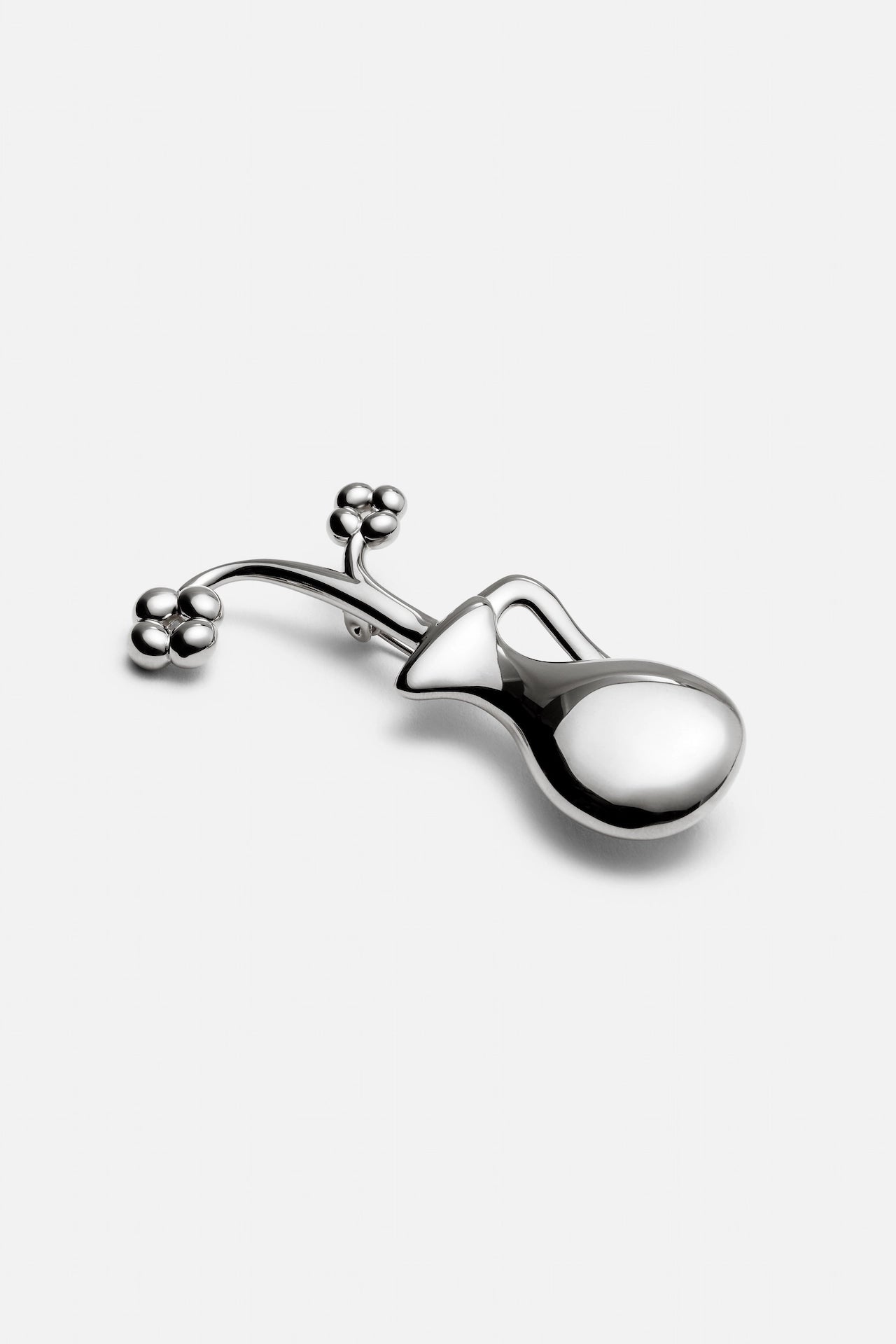 Marshmallow Flower Vase Brooch