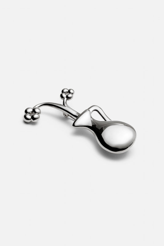 Marshmallow Flower Vase Brooch