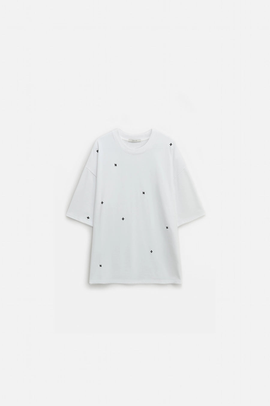 品牌長版刺繡 T-shirt