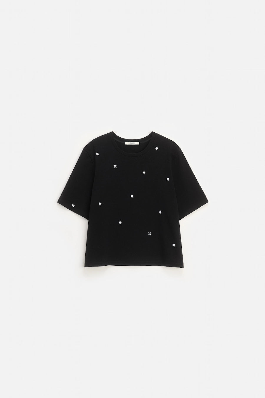 品牌短版刺繡 T-shirt
