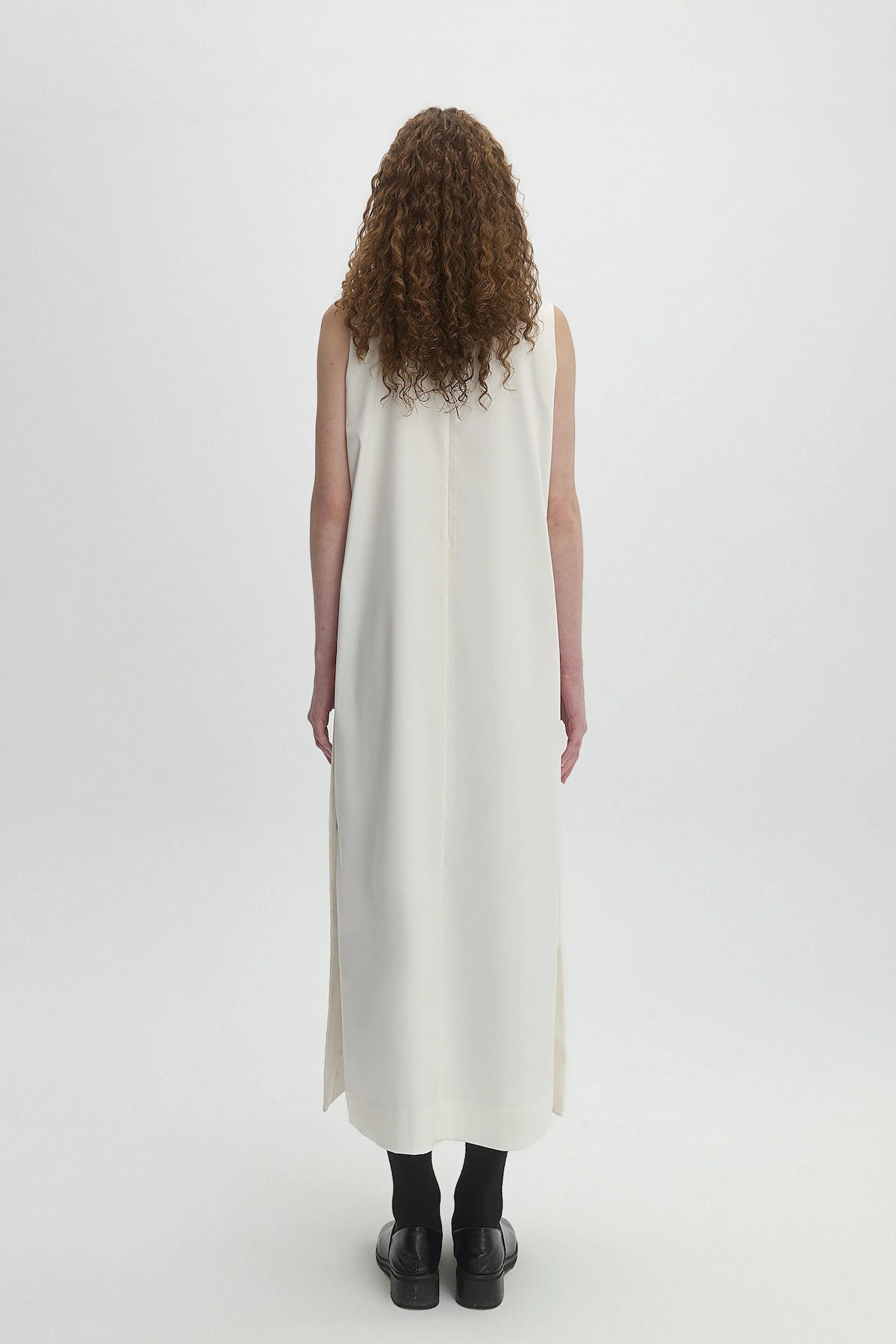 LEATHER FLOWER MAXI DRESS