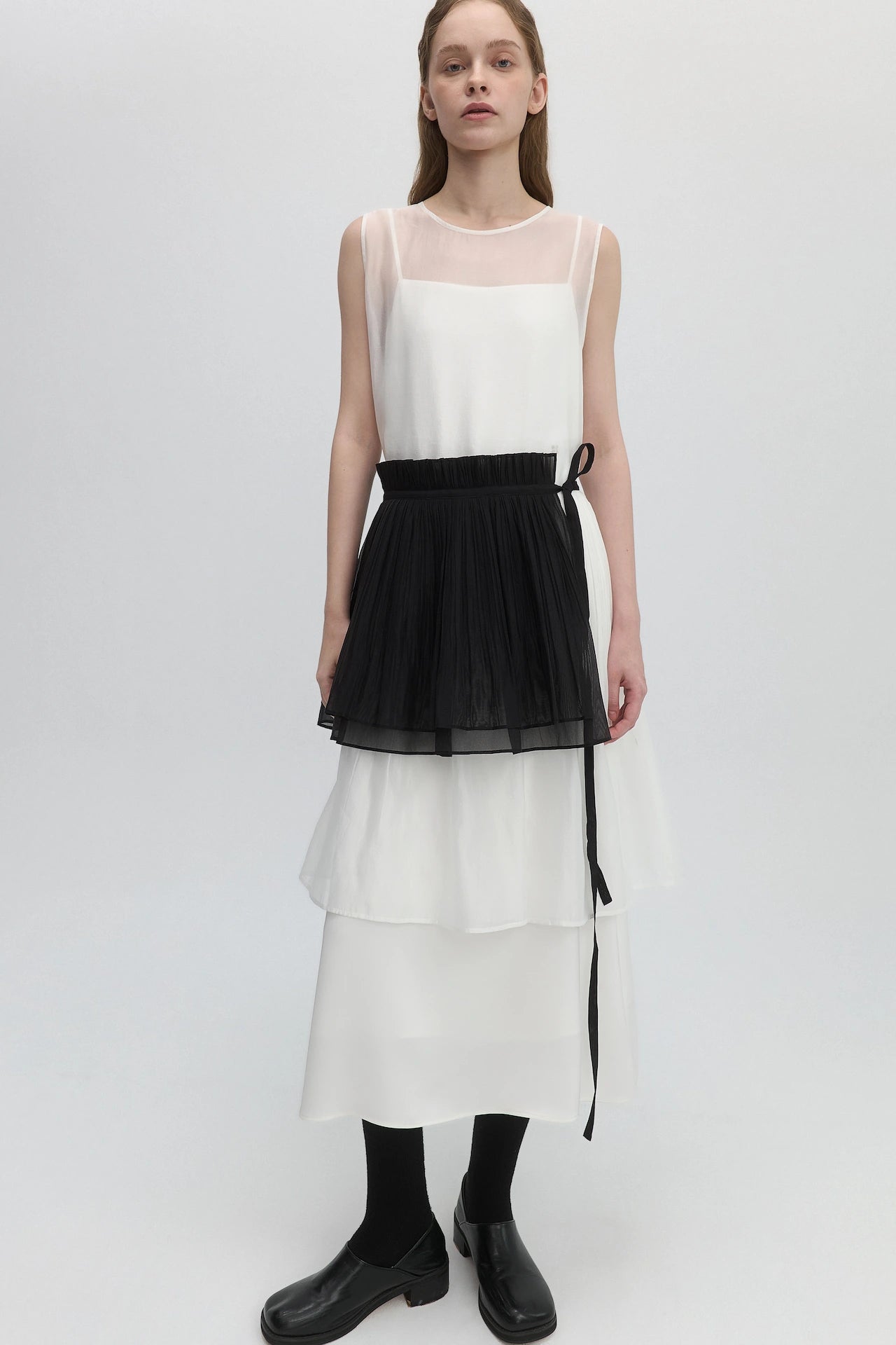 SHEER PLEATED SCARF
