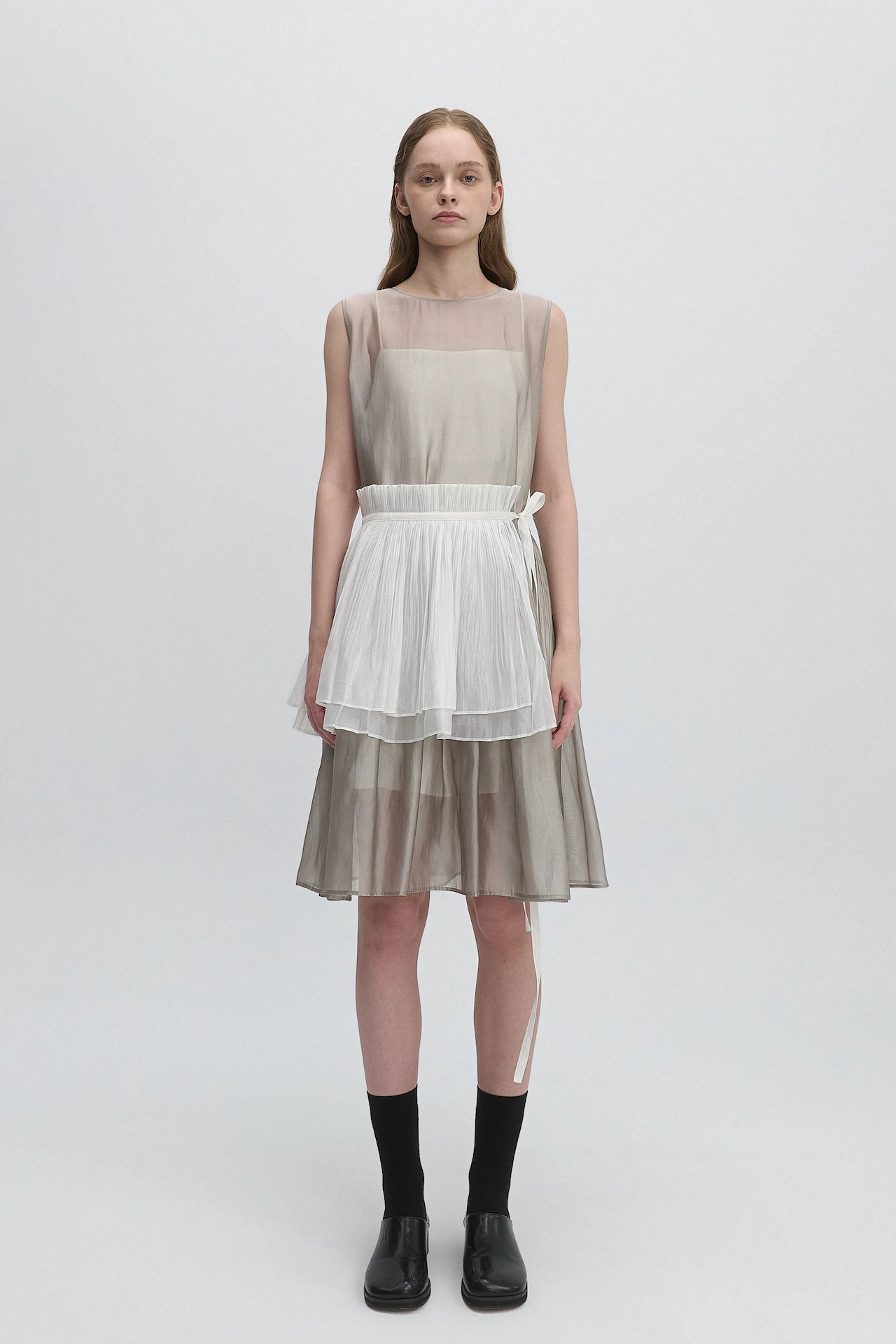 SHEER PLEATED SCARF