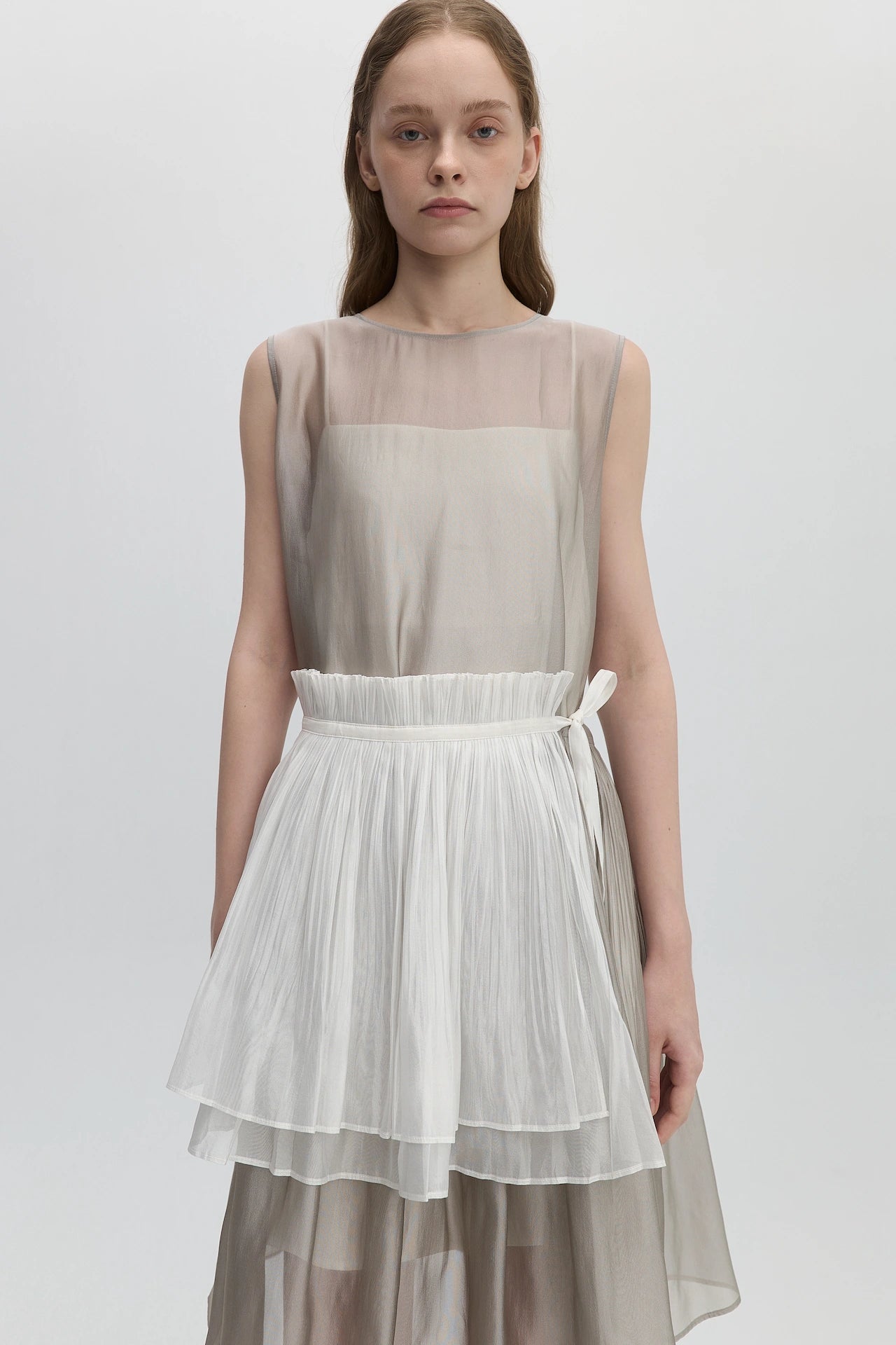 SHEER PLEATED SCARF