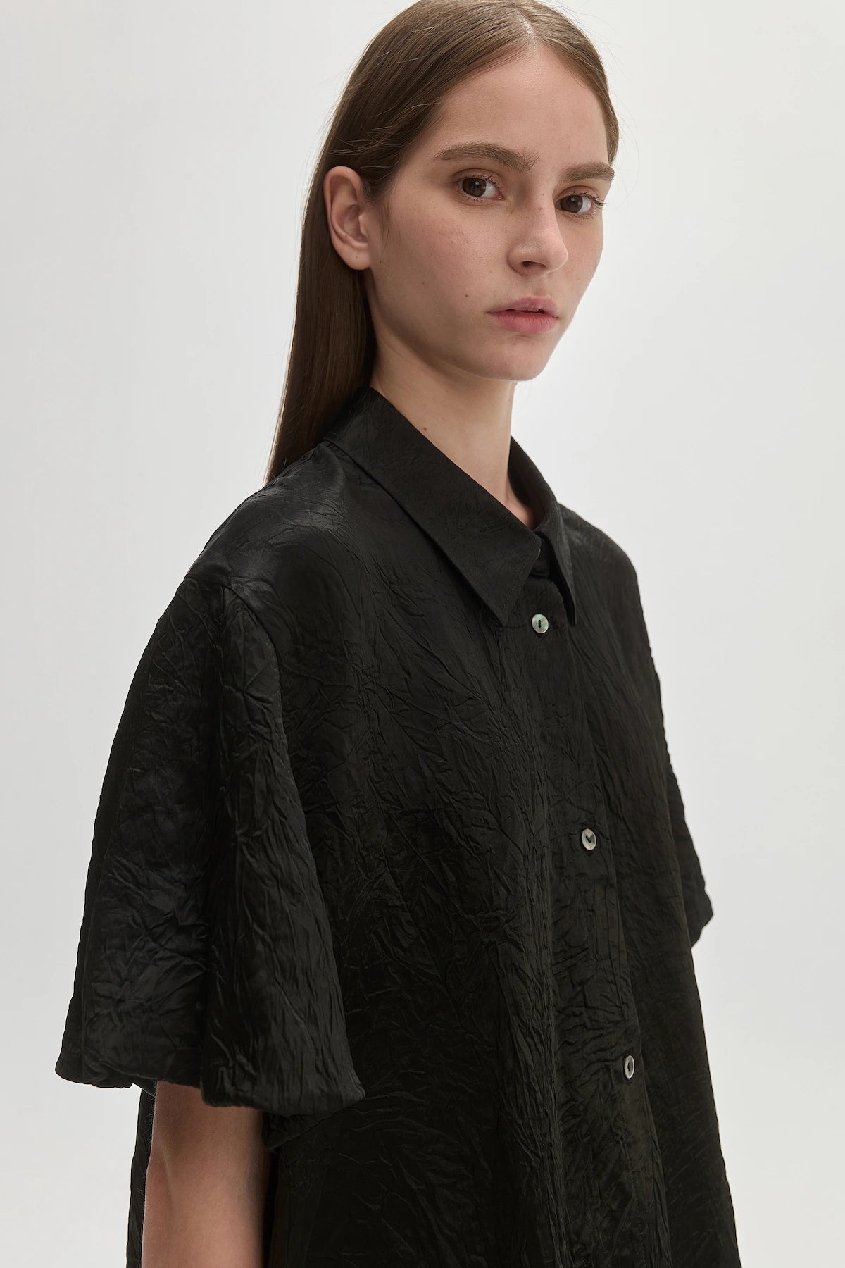ACETATE PLEATED SHIRT