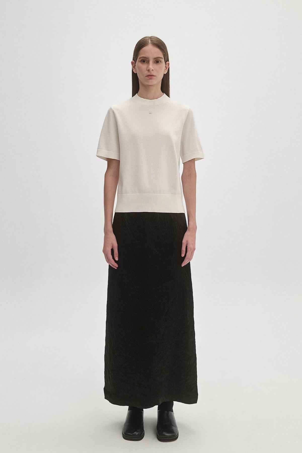 ACETATE PLEATED SKIRT