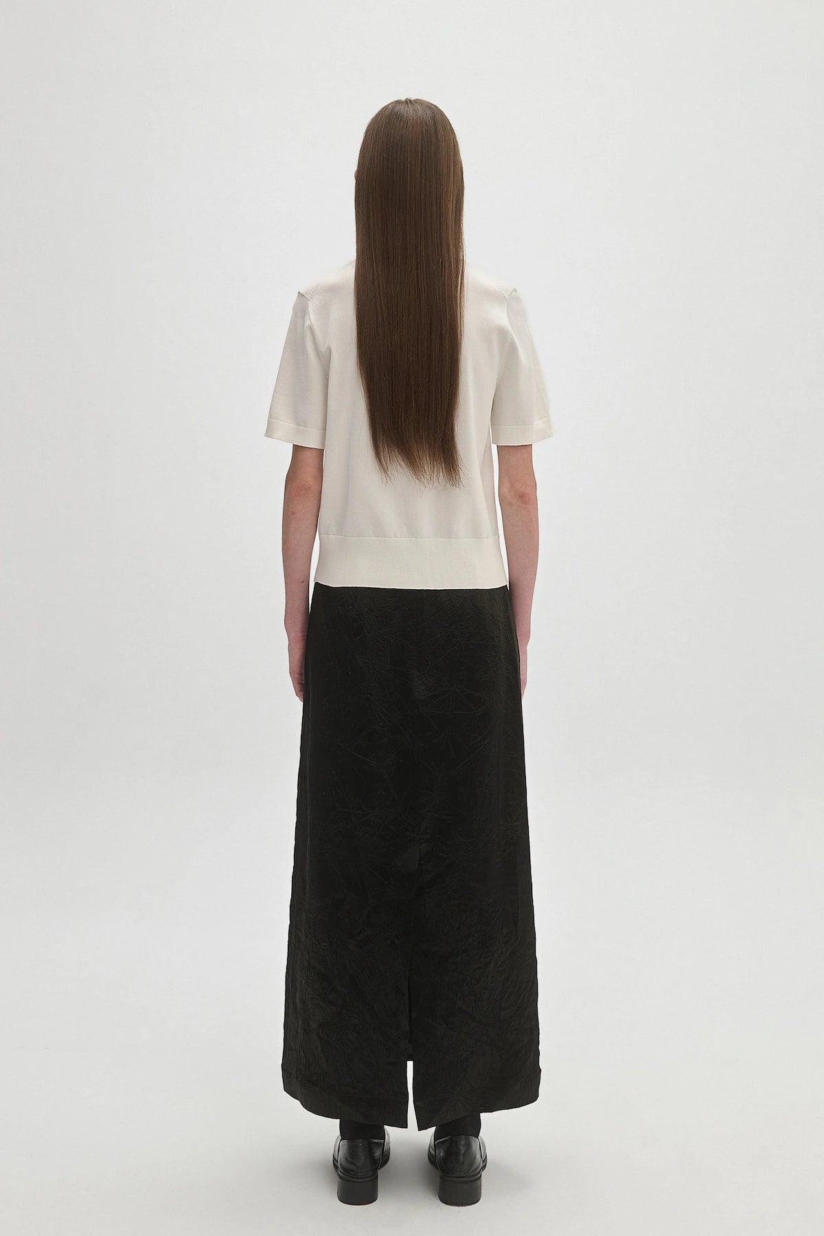 ACETATE PLEATED SKIRT