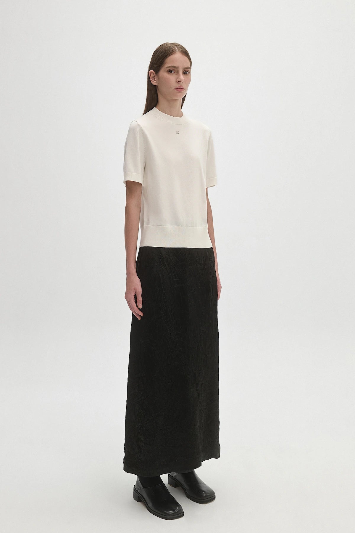 ACETATE PLEATED SKIRT