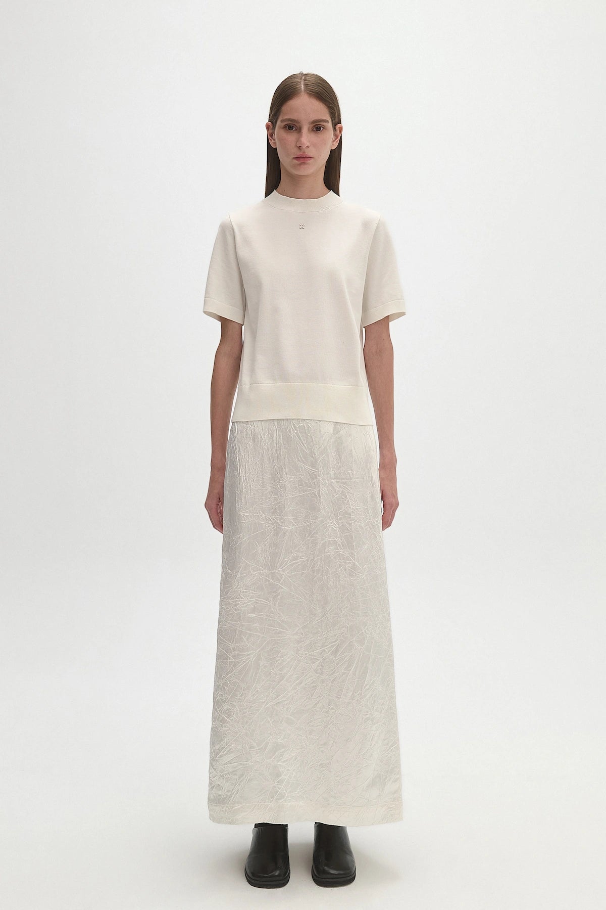 ACETATE PLEATED SKIRT