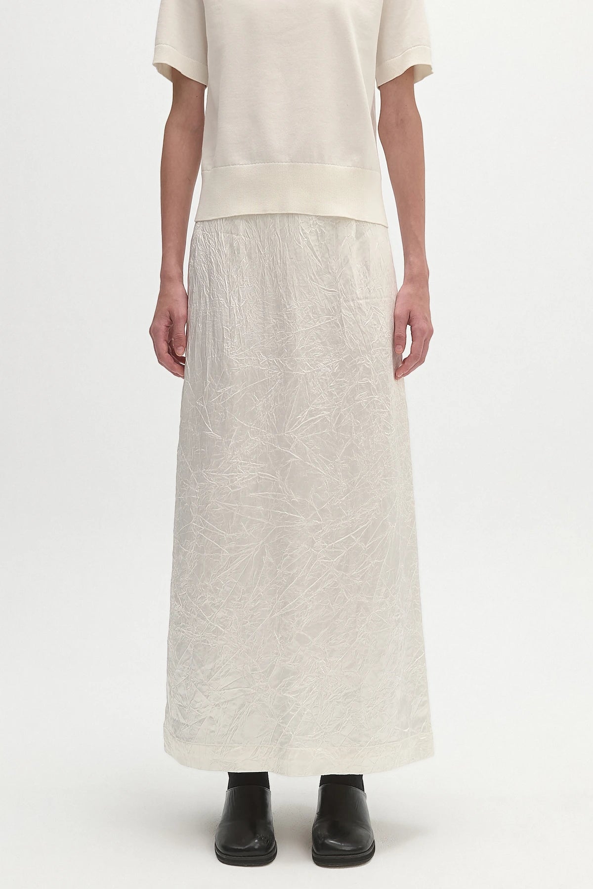 ACETATE PLEATED SKIRT