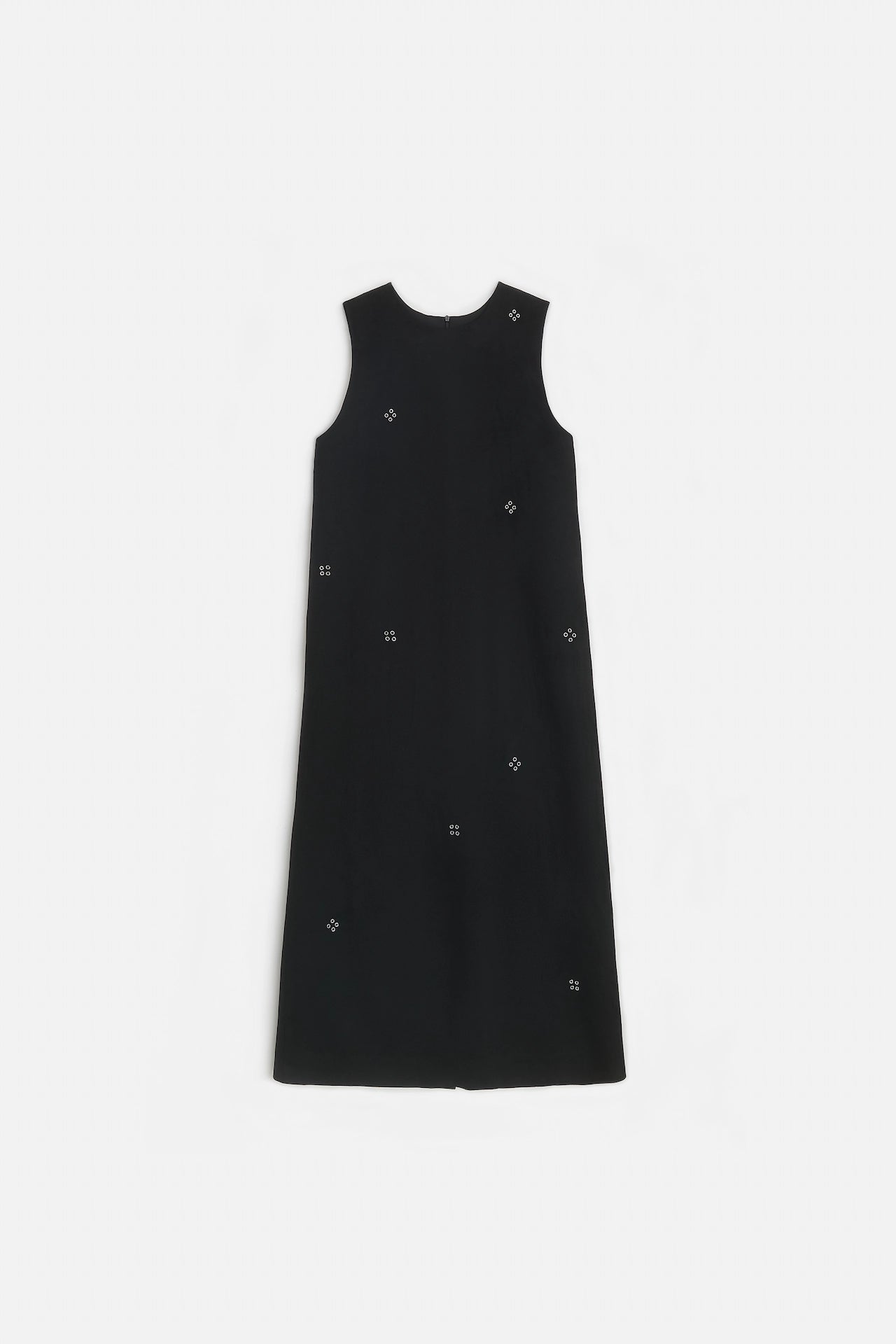 EYELET DETAIL DRESS